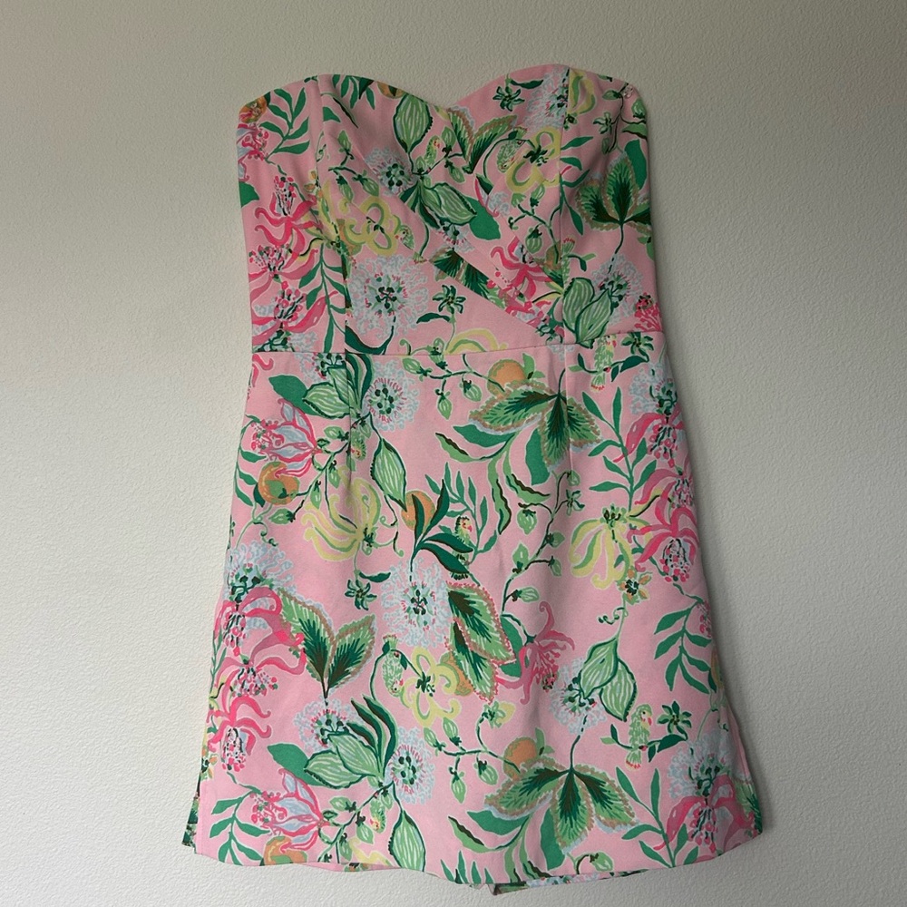 Lilly Pulitzer Kylo Strapless romper spring 2024